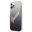 Guess GUHCP12MPCUGLSBK iPhone 12/12 Pro 6.1" hátlap, tok Glitter Gradient Script, fekete