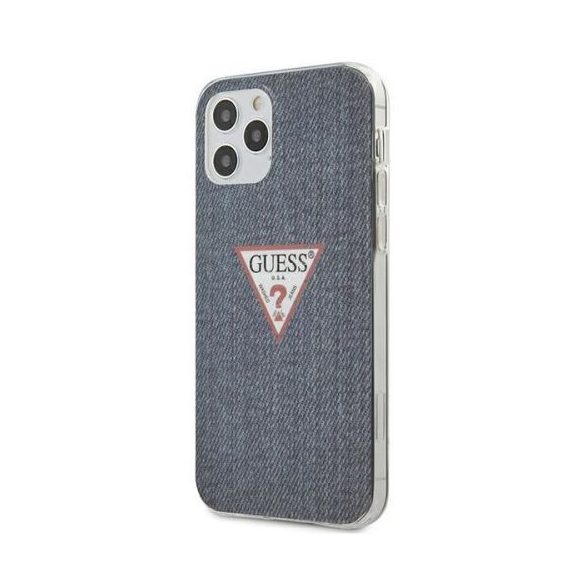 Guess iPhone 12/12 Pro Hardcase Jeans Collection (GUHCP12MPCUJULDB) hátlap, tok, kék