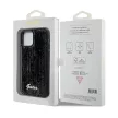 Guess Sequin Script Metal hátlap, tok iPhone 12/12 Pro, fekete