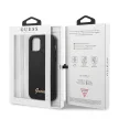 Guess iPhone 12/12 Pro Iridescent Love (GUHCP12MPUILGBK) hátlap, tok, fekete