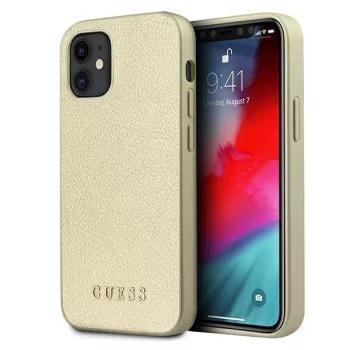   Guess GUHCP12SIGLGO Iridescent iPhone 12 mini 5.4", hátlap, tok, arany