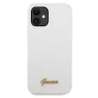 Guess GUHCP12SLSLMGWWH Metal Logo Script iPhone 12 mini 5.4", hátlap, tok, fehér