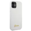 Guess GUHCP12SLSLMGWWH Metal Logo Script iPhone 12 mini 5.4", hátlap, tok, fehér