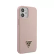 Guess iPhone 12 Mini Metal Triangle (GUHCP12SLSTMLP) hátlap, tok, rózsaszín