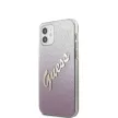 Guess iPhone 12 Mini Vintage Glitter Gradient (GUHCP12SPCUGLSPI) hátlap, tok, rózsaszín