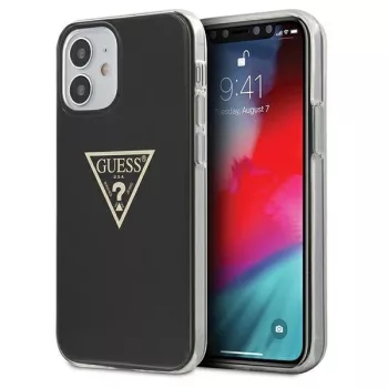   Guess GUHCP12SPCUMPTBK iPhone 12 mini 5.4" hátlap, tok Metallic Collection, fekete