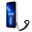 Guess GUHCP13LHFLSB iPhone 13 Pro/13 6.1" hátlap, tok Flower Strap, kék