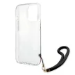 Guess GUHCP13LHFLSB iPhone 13 Pro/13 6.1" hátlap, tok Flower Strap, kék