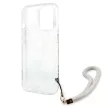 Guess GUHCP13LHFLSN iPhone 13 Pro/13 6.1" hátlap, tok Flower Strap, zöld