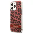 Guess GUHCP13LHSLEOR Leopard iPhone 13 Pro/13 6,1", hátlap, tok, piros