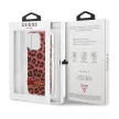 Guess GUHCP13LHSLEOR Leopard iPhone 13 Pro/13 6,1", hátlap, tok, piros
