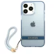 Guess GUHCP13LHTSGSB iPhone 13 Pro/13 6,1 " hátlap, tok Translucent Stap, kék