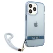 Guess GUHCP13LHTSGSB iPhone 13 Pro/13 6,1 " hátlap, tok Translucent Stap, kék