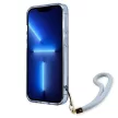 Guess GUHCP13LHTSGSB iPhone 13 Pro/13 6,1 " hátlap, tok Translucent Stap, kék