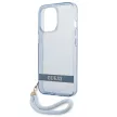 Guess GUHCP13LHTSGSB iPhone 13 Pro/13 6,1 " hátlap, tok Translucent Stap, kék
