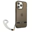 Guess GUHCP13LHTSGSK iPhone 13 Pro/13 6.1" hátlap, tok Translucent Stap, fekete