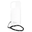 Guess GUHCP13LKPSBK iPhone 13 Pro/13 6.1", átlátszó hátlap, tok Pearl, fekete