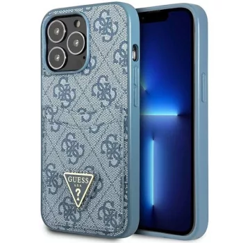   Guess 4G Triangle Logo Cardslot hátlap, tok iPhone 13 Pro/13, kék