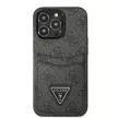 Guess iPhone 13 Pro 4G Saffiano Double Card (GUHCP13LP4TPK) hátlap, tok, fekete