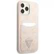 Guess GUHCP13LP4TPP 4G Triangle Logo Cardslot iPhone 13 Pro/13 6,1" różowy /, hátlap, tok, rózsaszín