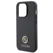 Guess GUHCP13LPS4DGPK iPhone 13 Pro 6.1" hátlap, tok Strass Metal Logo, fekete