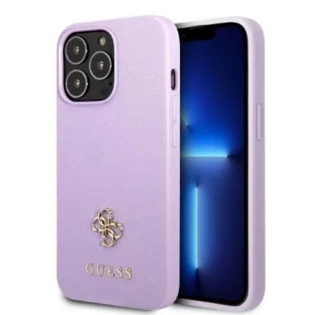   Guess GUHCP13LPS4MU iPhone 13 Pro/13 6.1" hátlap, tok Saffiano 4G Small Metal Logo, lila