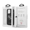 Guess iPhone 13 Pro Saffiano 4G Metal Logo (GUHCP13LSA4GSBK) hátlap, tok, fekete
