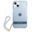 Guess GUHCP13MHTSGSB iPhone 13 6.1 " hátlap, tok Translucent Stap, kék