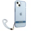 Guess GUHCP13MHTSGSB iPhone 13 6.1 " hátlap, tok Translucent Stap, kék