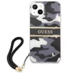 Guess GUHCP13MKCABBK iPhone 13 6.1" hátlap, tok Camo Strap Collection, fekete