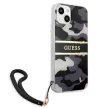 Guess GUHCP13MKCABBK iPhone 13 6.1" hátlap, tok Camo Strap Collection, fekete