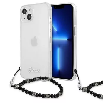   Guess Black Pearl Clear Hardcase GUHCP13MKPSBK iPhone 13, 6.1" hátlap, tok, átlátszó