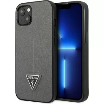   Guess iPhone 13 Saffiano Triangle (GUHCP13MPSATLG) hátlap tok, szürke