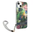 Guess GUHCP13SHFLSB Flower Strap iPhone 13 mini 5,4", hátlap, tok, kék, színes