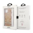 Guess GUHCP13SHFLSD iPhone 13 mini 5.4" hátlap, tok Flower Strap, arany