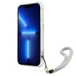 Guess GUHCP13SHFLSN Flower Strap iPhone 13 mini 5.4", hátlap, tok, zöld, színes