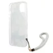 Guess GUHCP13SHFLSN Flower Strap iPhone 13 mini 5.4", hátlap, tok, zöld, színes