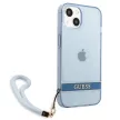 Guess GUHCP13SHTSGSB iPhone 13 mini 5,4 " hátlap, tok Translucent Stap, kék