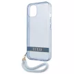 Guess GUHCP13SHTSGSB iPhone 13 mini 5,4 " hátlap, tok Translucent Stap, kék