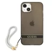 Guess GUHCP13SHTSGSK Translucent Stap iPhone 13 mini 5.4", hátlap, tok, fekete