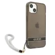 Guess GUHCP13SHTSGSK Translucent Stap iPhone 13 mini 5.4", hátlap, tok, fekete