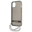 Guess GUHCP13SHTSGSK Translucent Stap iPhone 13 mini 5.4", hátlap, tok, fekete