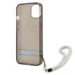 Guess GUHCP13SHTSGSK Translucent Stap iPhone 13 mini 5.4", hátlap, tok, fekete