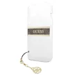 Guess GUHCP13SKB4GBR 4G Brown Strap Charm iPhone 13 mini 5,4" hátlap, tok, átlátszó
