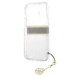 Guess GUHCP13SKB4GBR 4G Brown Strap Charm iPhone 13 mini 5,4" hátlap, tok, átlátszó