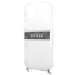 Guess GUHCP13SKC4GBSI Grey Strap Silver Chain iPhone 13 mini 5.4" hátlap, tok, átlátszó