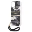 Guess GUHCP13SKCABBK Camo Strap Collection iPhone 13 mini 5.4", hátlap, tok, fekete