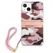 Guess GUHCP13SKCABPI Camo Strap Collection iPhone 13 mini 5.4", hátlap, tok, rózsaszín