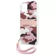 Guess GUHCP13SKCABPI Camo Strap Collection iPhone 13 mini 5.4", hátlap, tok, rózsaszín