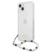 Guess GUHCP13SKPSWH Transparent hátlap, tok, White Pearl iPhone 13 mini 5.4" hátlap, tok, átlátszó